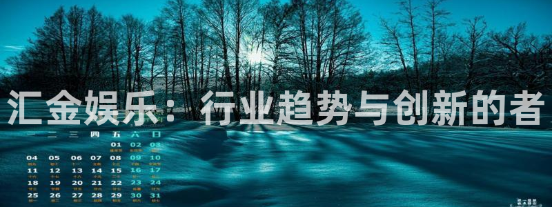 焦点娱乐,com：汇金娱乐：行业趋势与创新的者